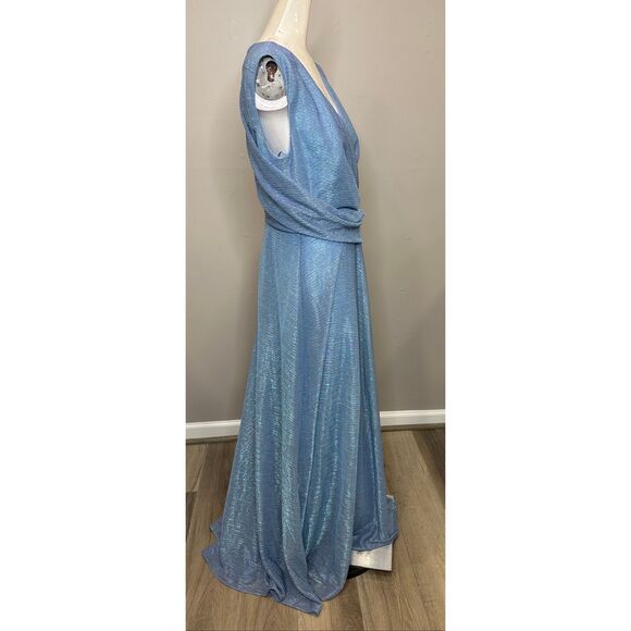 Talbot Runhof Metallic Voile Sleeveless Gown Size US 12 $1695 - Picture 8 of 9